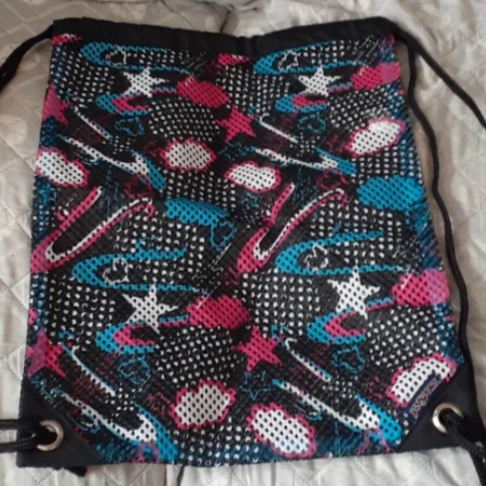 NWT Jansport Mesh drawstring backpack.
